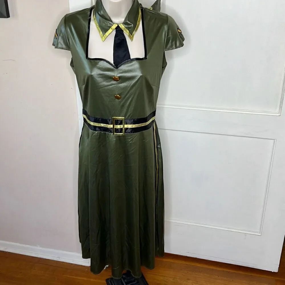 Dreamgirl Army Brat Army Sexy GI Military Pin Up  Halloween Costume Medium Nwot